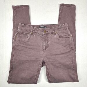 Toad & Co Sequoia Womens 2 Skinny Jeans Burgundy Organic Cotton Slim Stretch EUC